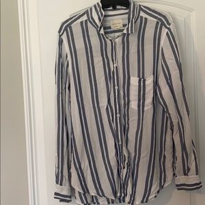 American Eagle Button Down Striped Shirt